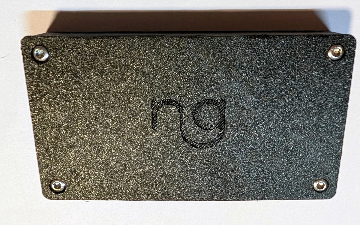 The back of the 3.5" kit: four screws and the NanoGig logo